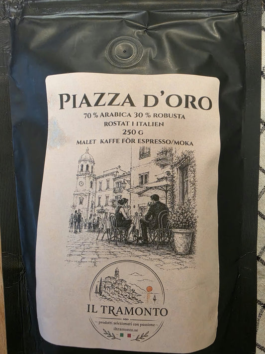 Piazza d'oro - Malet kaffe för espreso/moka